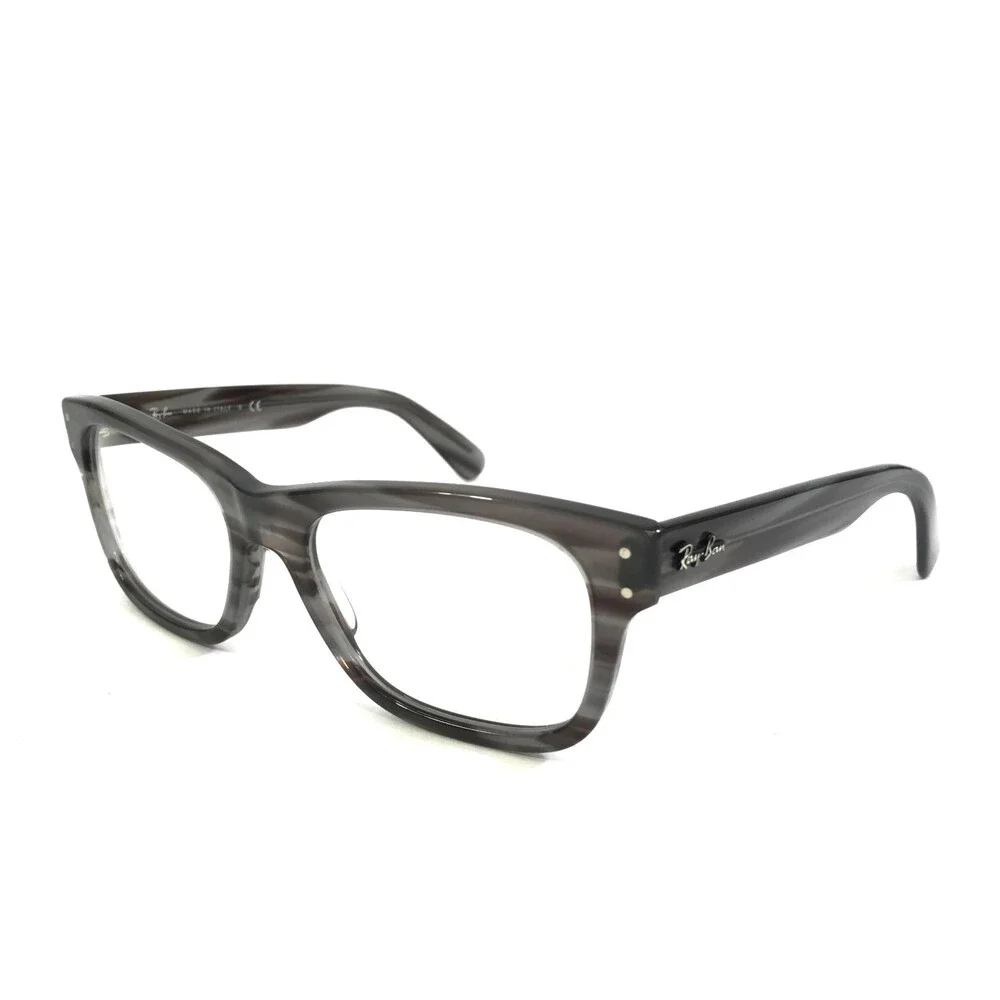 Ray-Ban Eyeglasses Frames RB2283 MR BURBANK 1314/R5 Striped Gray Blue 55-20-145